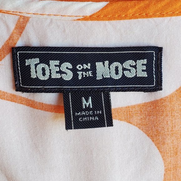Toes on the Nose Tank Top in Orange, White Flower - Picture 5 of 5
